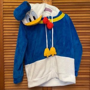 Disney Fluffy Donald Duck Hoodie Size L